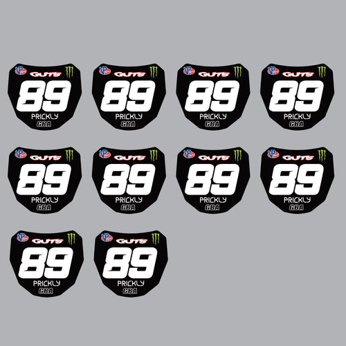 10 x mini ODI / Surron downhill race plate sticker decal classic