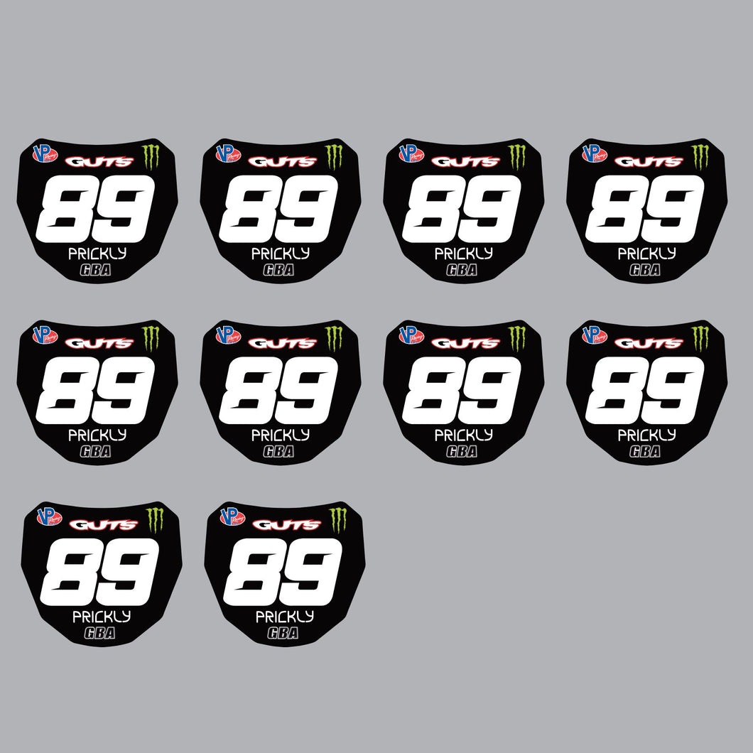 10 x mini ODI / Surron downhill race plate sticker decal classic