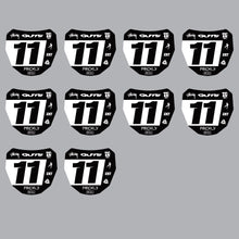 10 x mini ODI / Surron downhill race plate sticker decal box