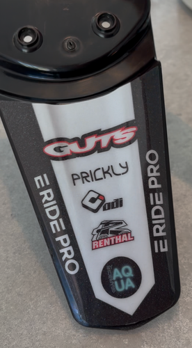 E RIDE PRO rear fender decal